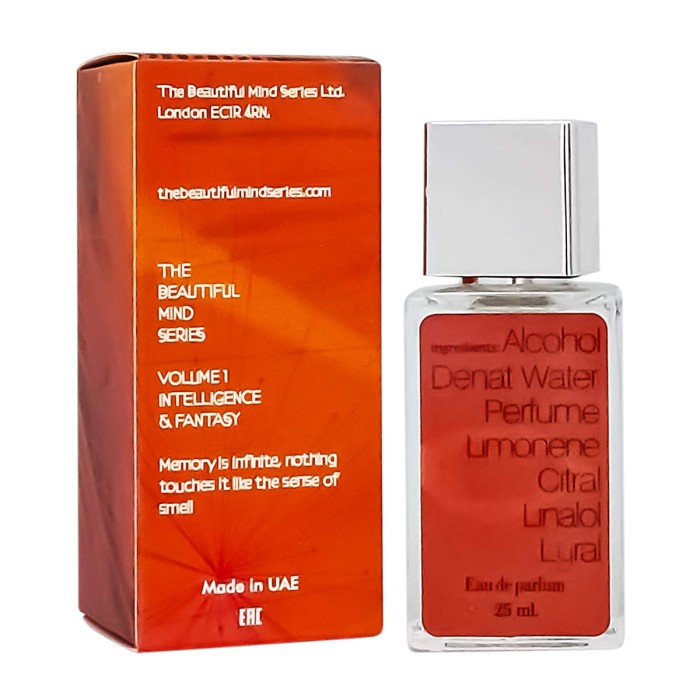 Мини-парфюм 25 ml ОАЭ Escentric Molecules The Beautiful Mind Series Volume 1 Intelligence & Fantasy
