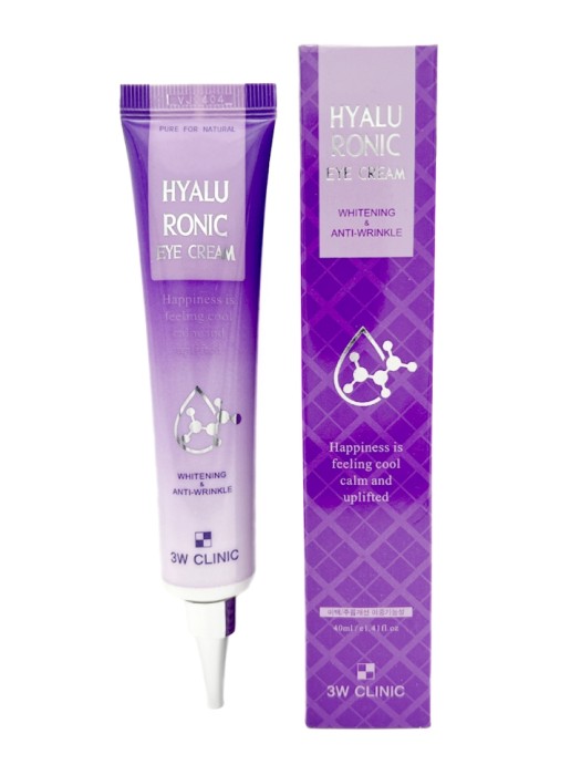Крем для век осветляющий с гиалуроновой кислотой 3W Clinic Hyaluronic Eye Cream 40 мл