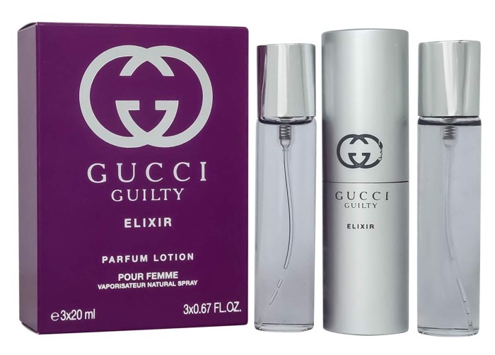 Набор Мини 3x20 мл - Gucci Guilty Elixir de Parfum Pour Femme
