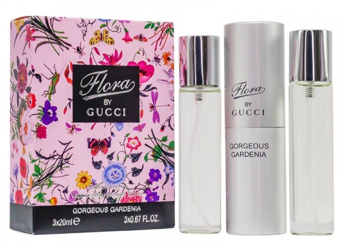 Набор Мини 3x20 мл - Gucci Flora by Gucci Gorgeous Gardenia (ЦВ)