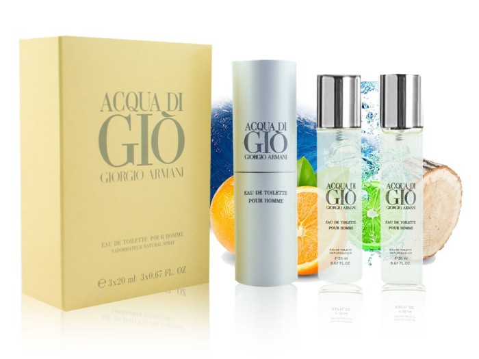 Giorgio Armani Acqua di Gio Pour Homme - НАБОР MINI 3Х20 мл