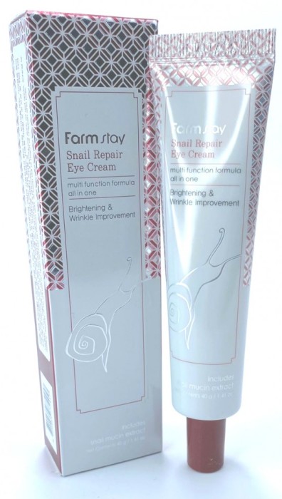 Крем для век с муцином улитки FarmStay Snail Repair Eye Cream, 40 g (Оригинал)