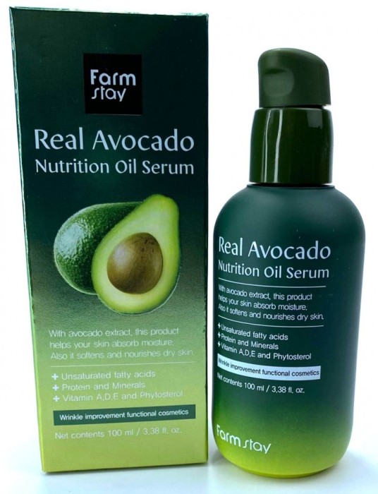 Сыворотка для лица FarmStay Real Avocado Nutrition Oil Serum, 100 ml (Оригинал)