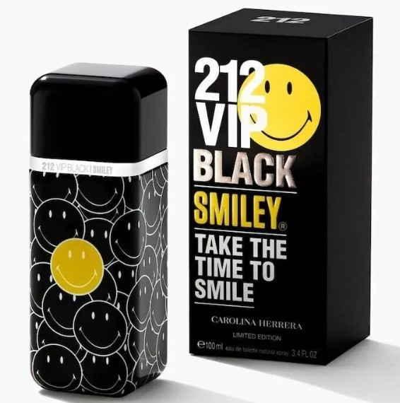 Парфюмерная вода Carolina Herrera 212 VIP Black Smiley 100 мл